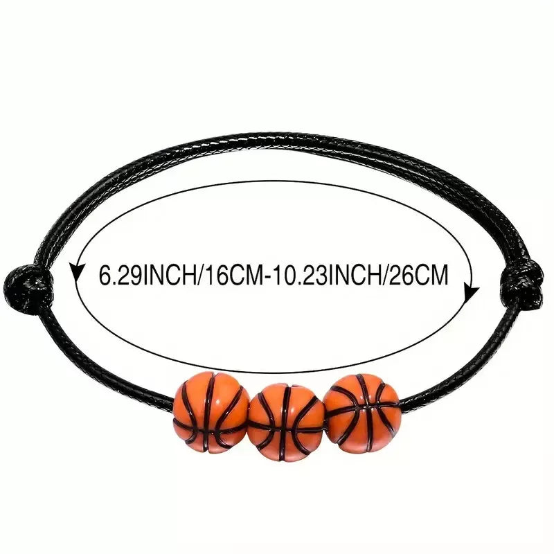 Basketball Theme Adjustable Bracelet 12 Pack