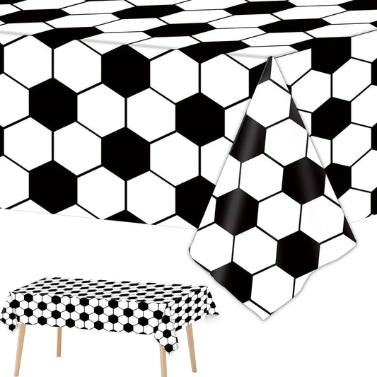 Soccer Print Table Cover Plastic 274cm x 137cm