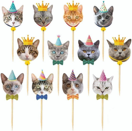Pet Cat Cupcake Toppers 24 Pack