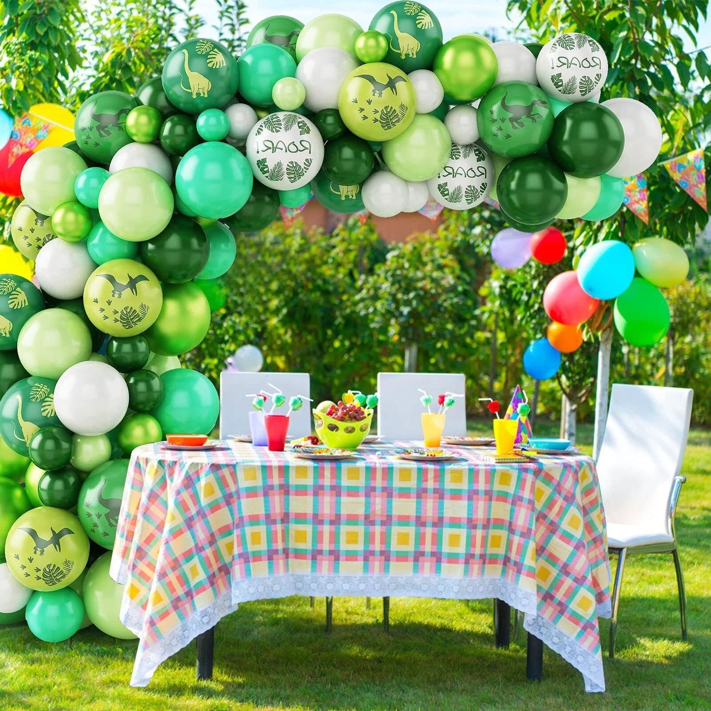 Dinosaur Theme Green Balloon Garland Kit