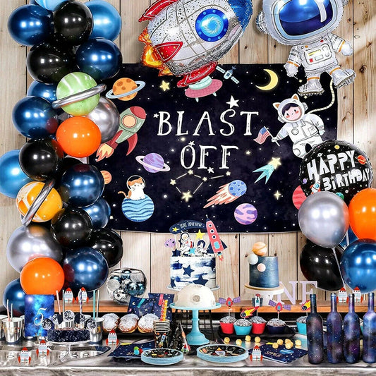 Outer Space Astronaut Rocket Balloon Garland Kit