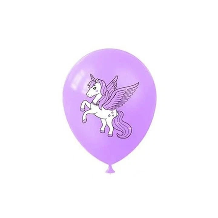 20pcs Unicorn Theme Assorted Latex Balloons