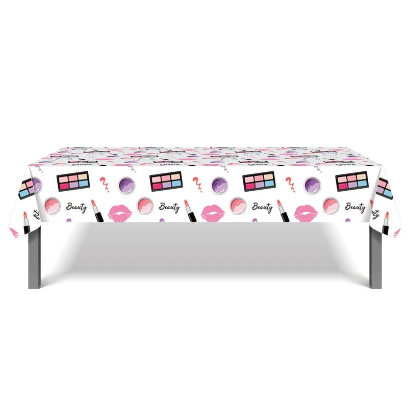 Beauty Makeup Cosmetics Tablecloth Plastic 220cm x 130cm