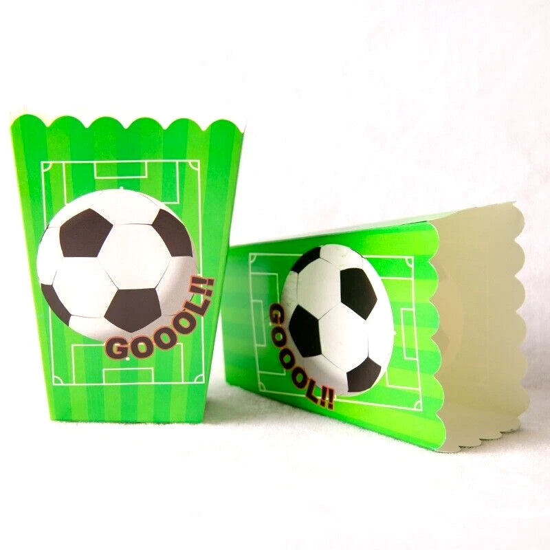 Soccer Theme Popcorn Box 6 Pack
