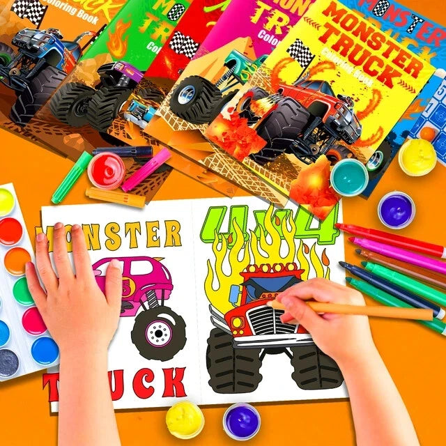 Monster Truck DIY Colouring Books 12 Pack