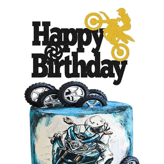 Motorbike Dirt Bike Birthday Cake Topper