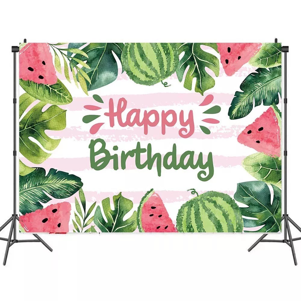Watermelon Theme Birthday Party Backdrop Banner 150cm x 100cm