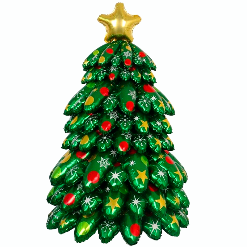 3D Super-shaped Christmas Tree Foil Balloon Set