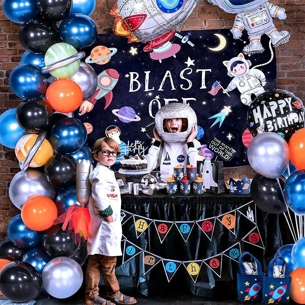Outer Space Astronaut Rocket Balloon Garland Kit
