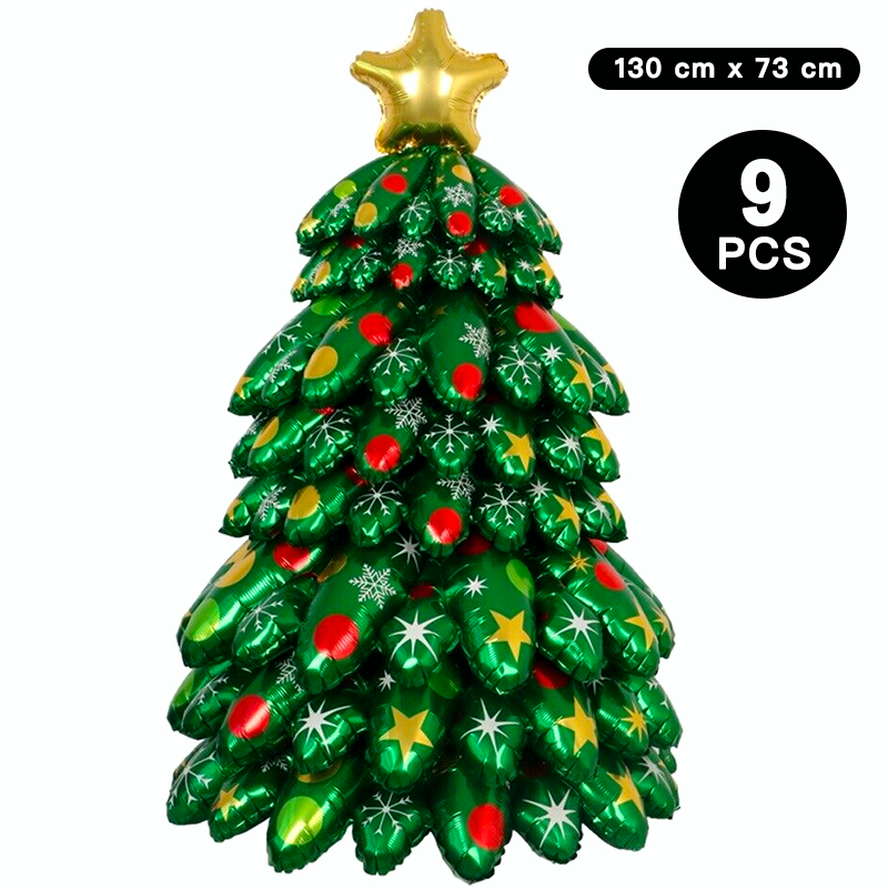3D Super-shaped Christmas Tree Foil Balloon Set