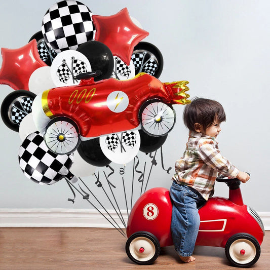 Racing Car Theme Party Assorted Balloons 19 Pack