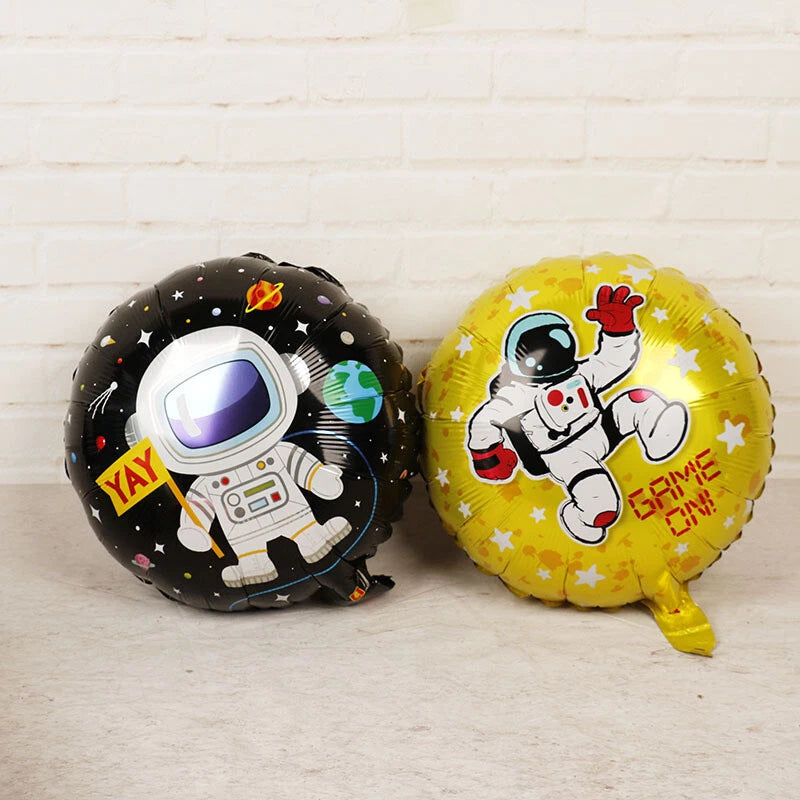 Outer Space Astronaut Rocket Birthday Decorating Set | Banner Foil Balloons