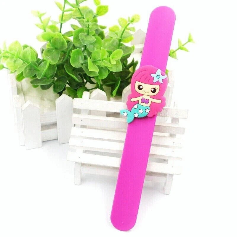 Cute Mermaid Slap Band Bracelet 6 Pack | Kids Birthday Party Favours Gift Bag Fillings