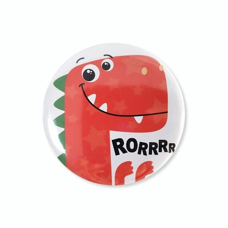 Cartoon Dinosaur Metal Badges 10 Pack | Kids Birthday Party Gift Bag Fillings