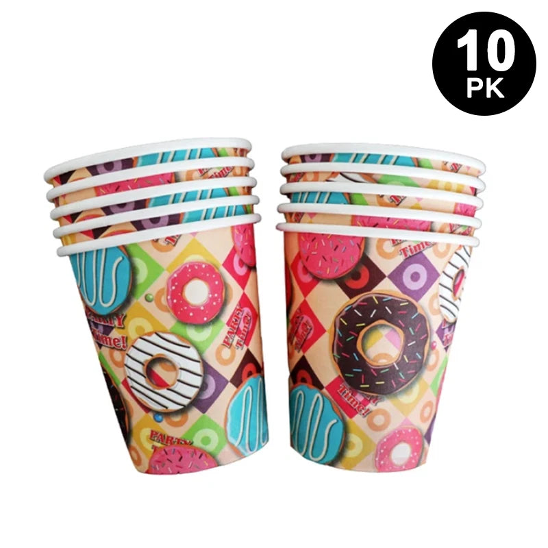 My Sweet Donuts 250ml 8oz Paper Cups 10 Pack