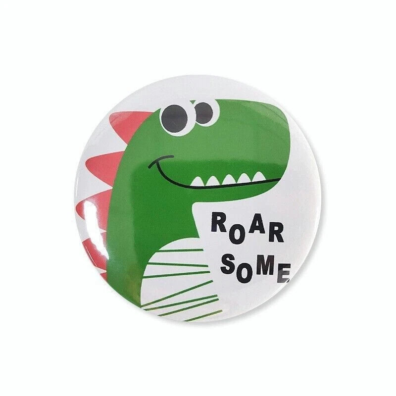 Cartoon Dinosaur Metal Badges 10 Pack | Kids Birthday Party Gift Bag Fillings