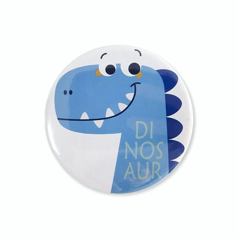Cartoon Dinosaur Metal Badges 10 Pack | Kids Birthday Party Gift Bag Fillings