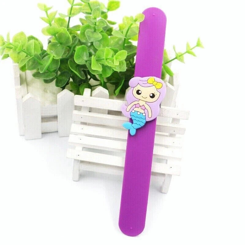 Cute Mermaid Slap Band Bracelet 6 Pack | Kids Birthday Party Favours Gift Bag Fillings