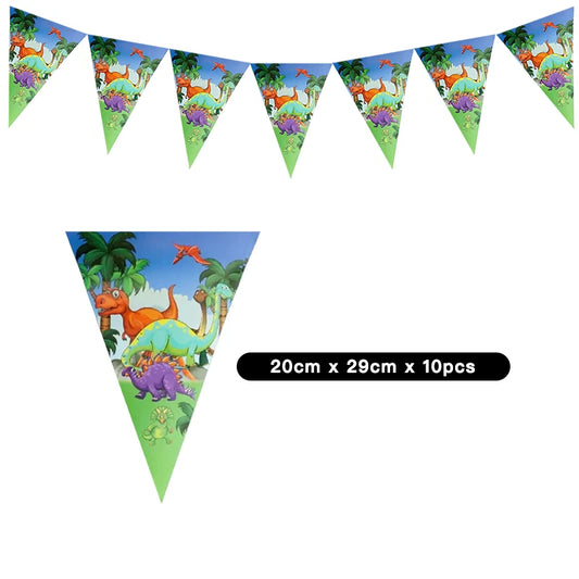 Cartoon Dinosaur Party Pennant 2 Meter