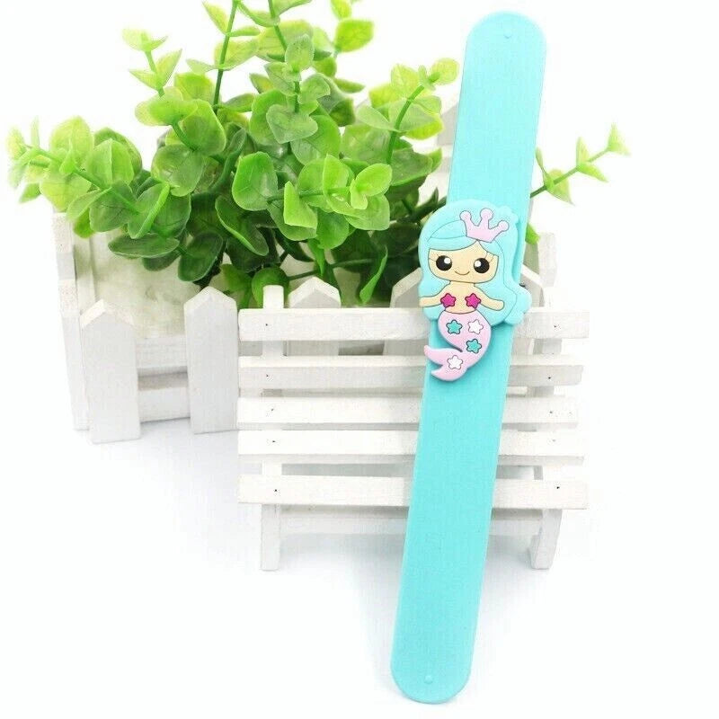 Cute Mermaid Slap Band Bracelet 6 Pack | Kids Birthday Party Favours Gift Bag Fillings