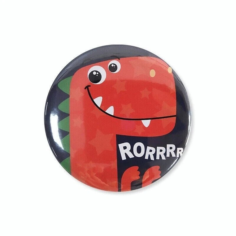 Cartoon Dinosaur Metal Badges 10 Pack | Kids Birthday Party Gift Bag Fillings