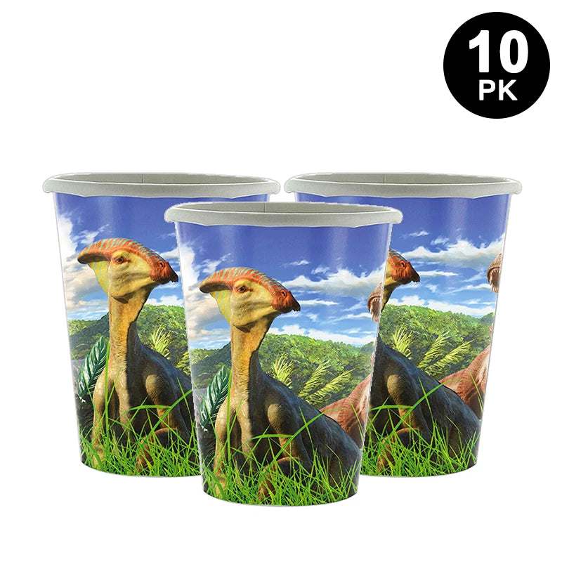 Dinosaur Jurassic 250ml 8oz Paper Cups 10 Pack