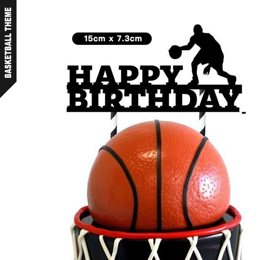 Basketball Theme Birthday Cake Topper