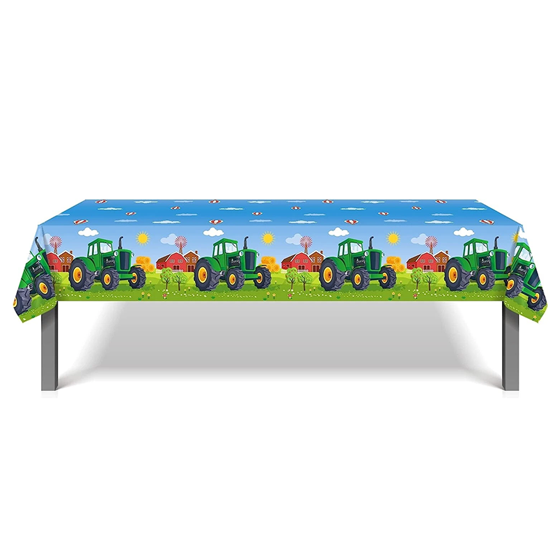 Tractor Farm Story Table Cover Plastic 220cm x 130cm