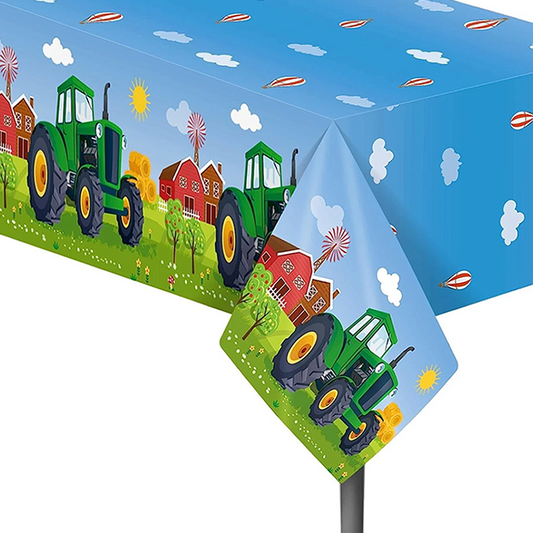 Tractor Farm Story Table Cover Plastic 220cm x 130cm