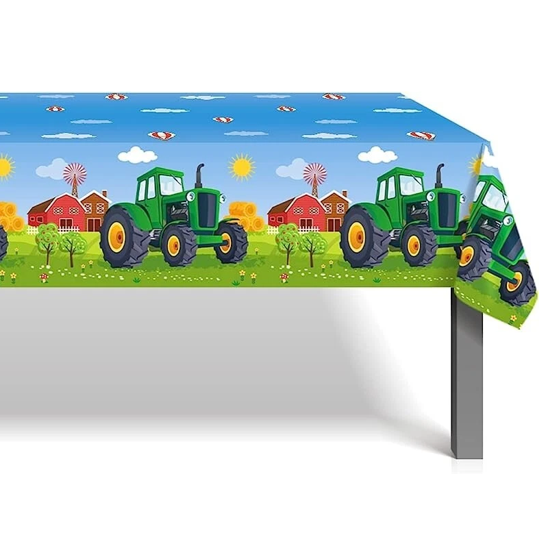 Tractor Farm Story Table Cover Plastic 220cm x 130cm