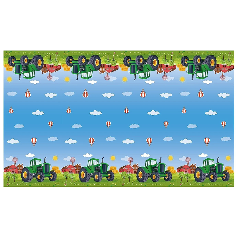 Tractor Farm Story Table Cover Plastic 220cm x 130cm