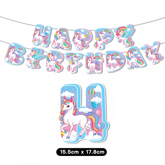 Unicorn Theme Birthday Party Banner 2 meter