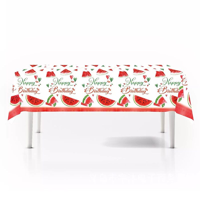 Watermelon Theme Tablecloth Plastic 274cm x 137cm