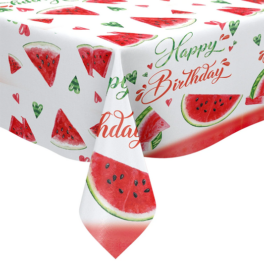 Watermelon Theme Tablecloth Plastic 274cm x 137cm