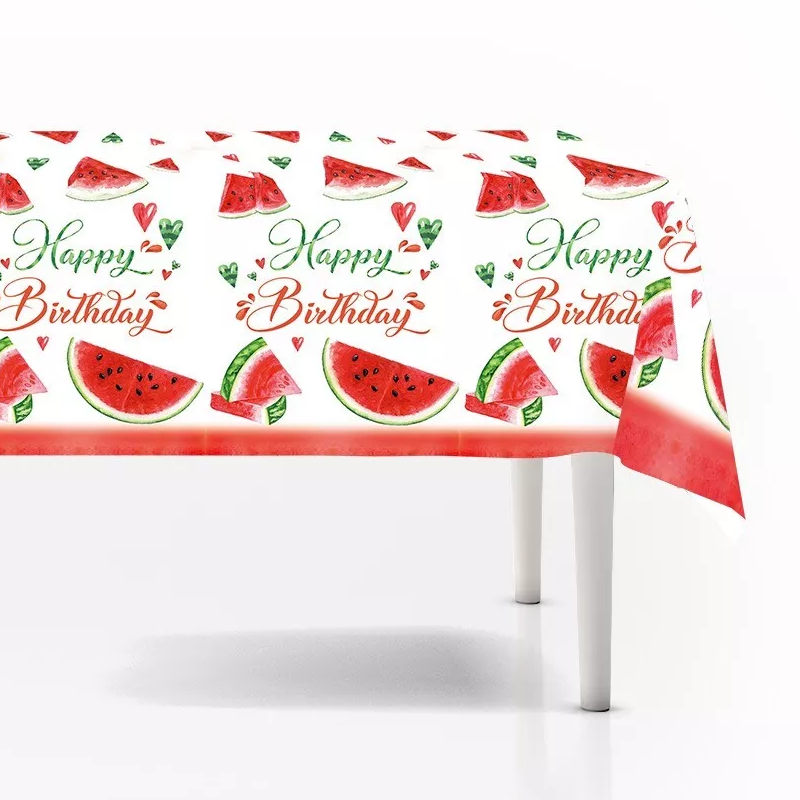 Watermelon Theme Tablecloth Plastic 274cm x 137cm
