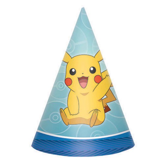 Pokemon Paper Coned Hats 8 Pack