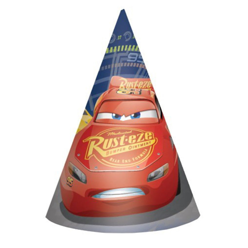 Disney Cars 3 Paper Cone Hats 8 Pack