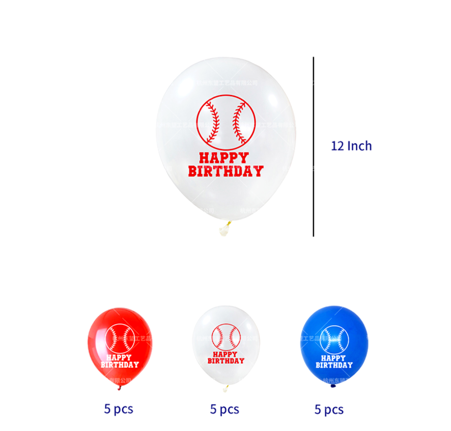 Baseball Party Decorating Set Birthday Banner Balloons Cake Toppers