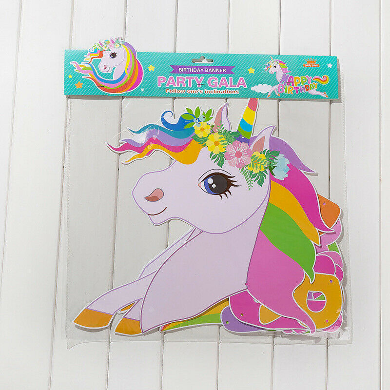 Unicorn Theme Birthday Party Banner