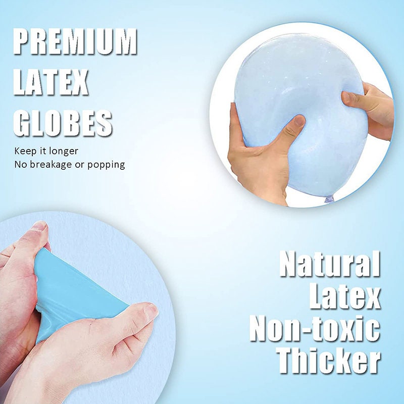 126PCS Macaron Mint Blue Golden Balloon Garland Arch Kit Party Supplies for Baby Shower Birthday Wedding Engagement Anniversary Party Decor