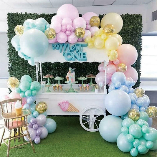 117Pcs Pastel Balloons garland Arch Kit Rainbow Unicorn Balloons Assorted Colour Macaron Balloons Baby Shower Wedding Birthday Party Decor