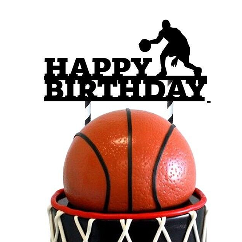 Basketball Theme Birthday Cake Topper