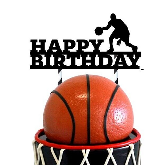Basketball Theme Birthday Cake Topper