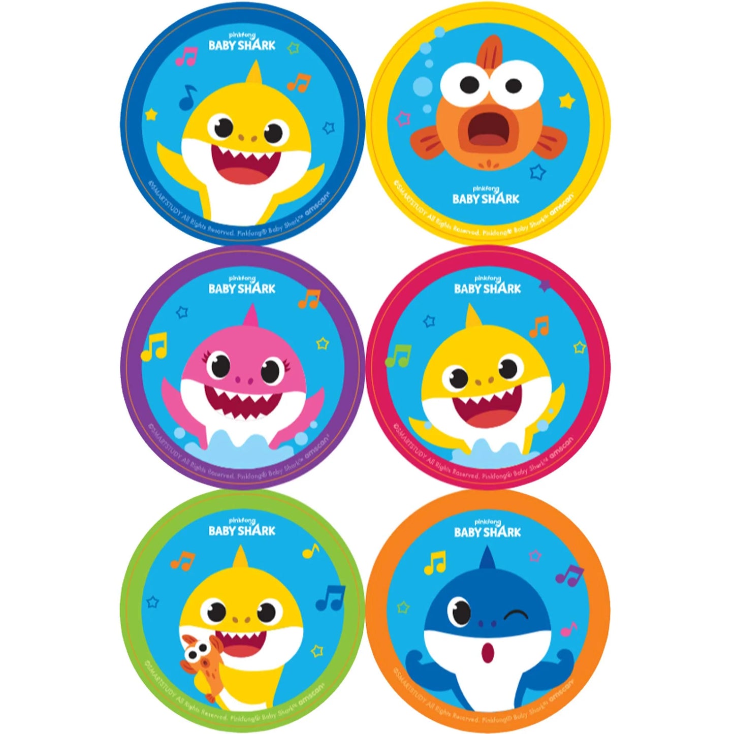Baby Shark Stickers 24pcs