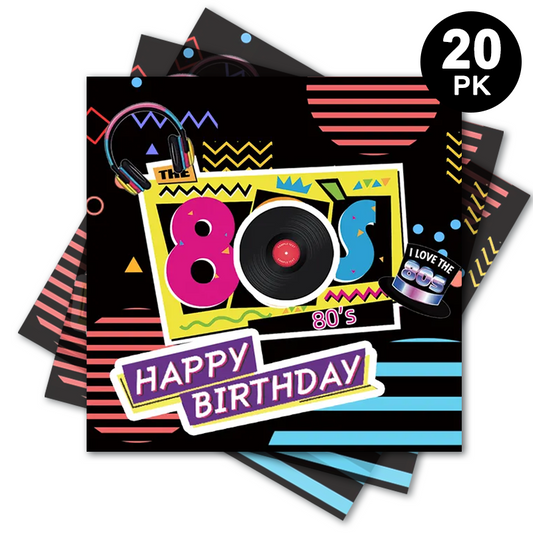 Back to The 80's Luncheon Napkins 20pk