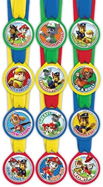 Paw Patrol Mini Award Medals Party Favour 12PK