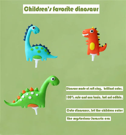 Cute Dinosaur Theme Birthday Cake Decorating Set