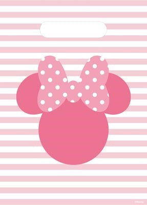 Minnie Mouse Plastic Gift Loot Bags 8PK