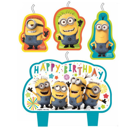 Despicable Me Minions Birthday Candle Set 4PK