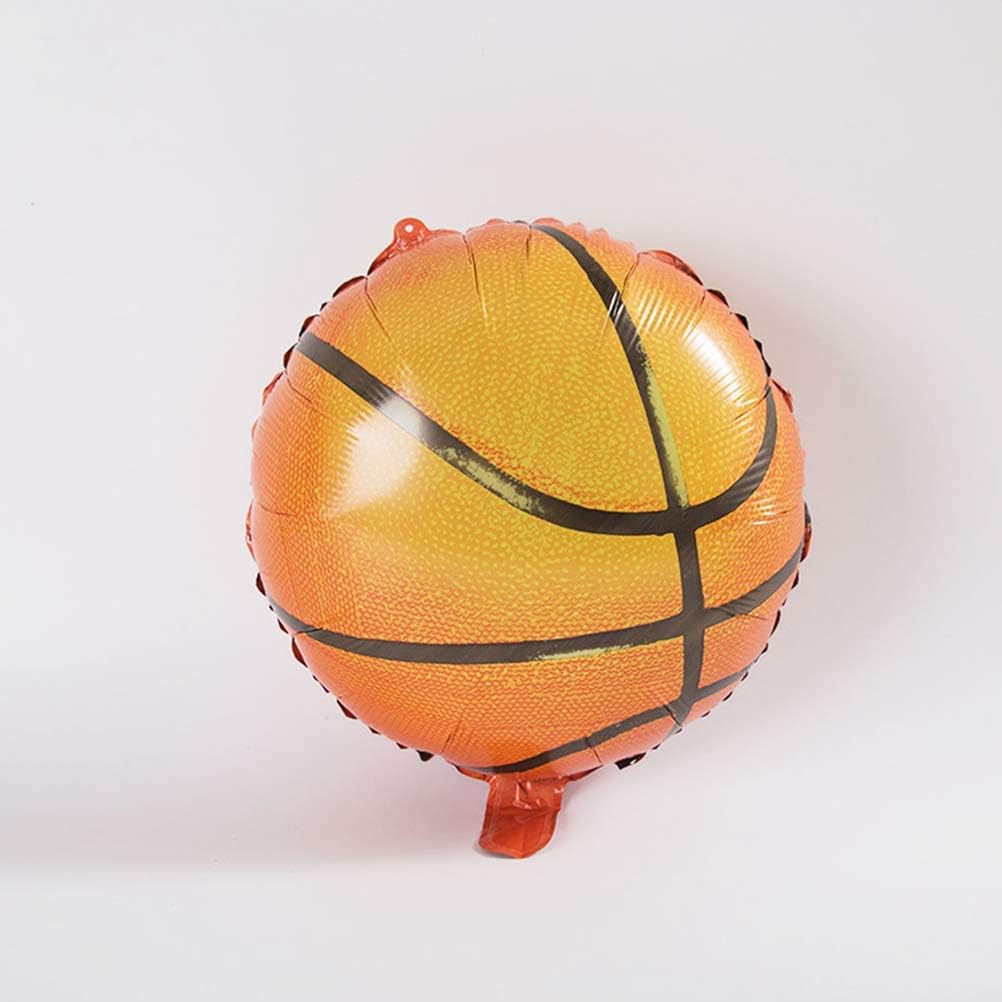 Basketball Shaped Foil Latex Balloons 20pk